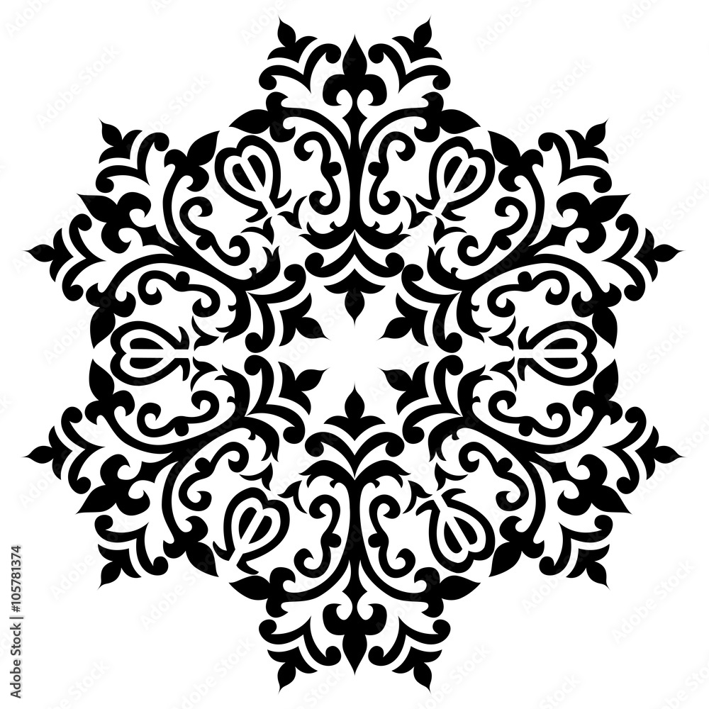 Antique ottoman turkish pattern vector design sixty