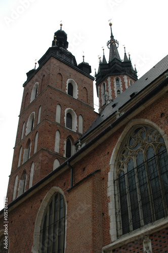 Building of St. Mary's church in Market square, Cracov, Poland