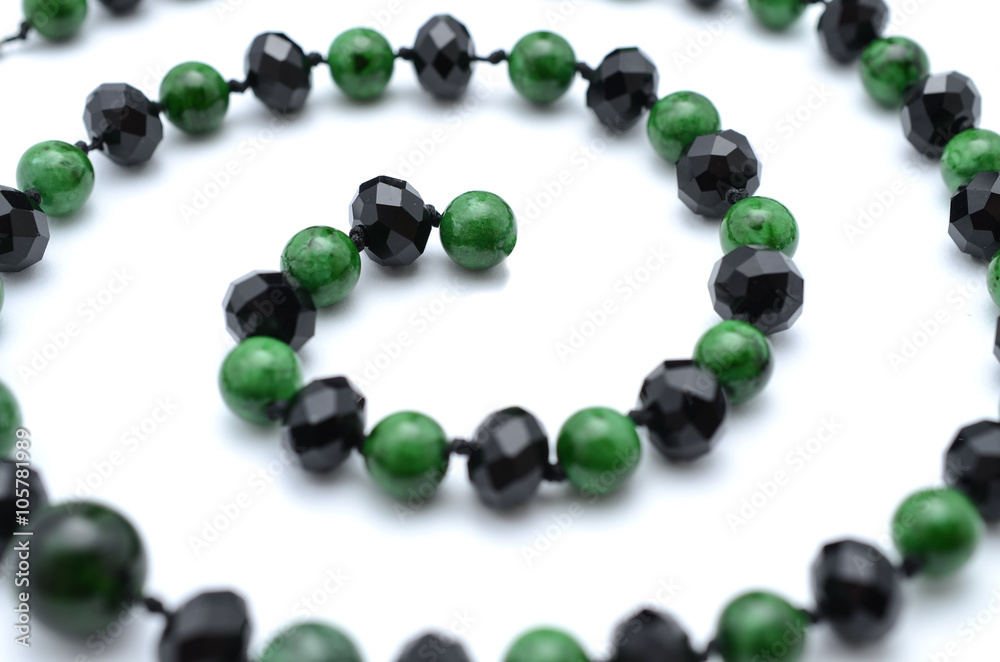 beads from natural stones isolated