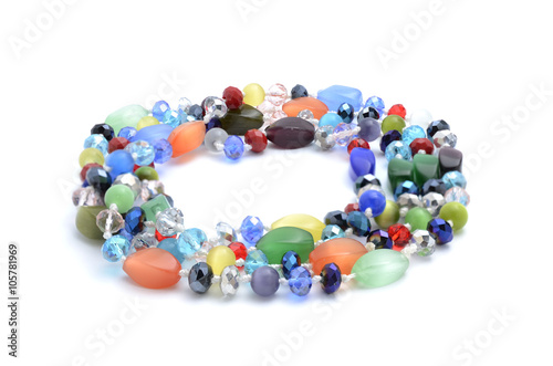 beads from natural stones isolated