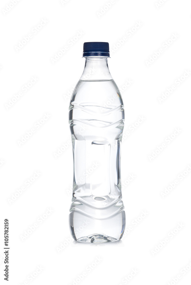 Plastic bottle of drinking water isolated on white Plastic bottle of drinking water isolated on white