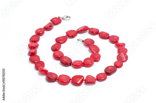 red beads isolated