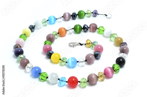 beads from natural stones isolated