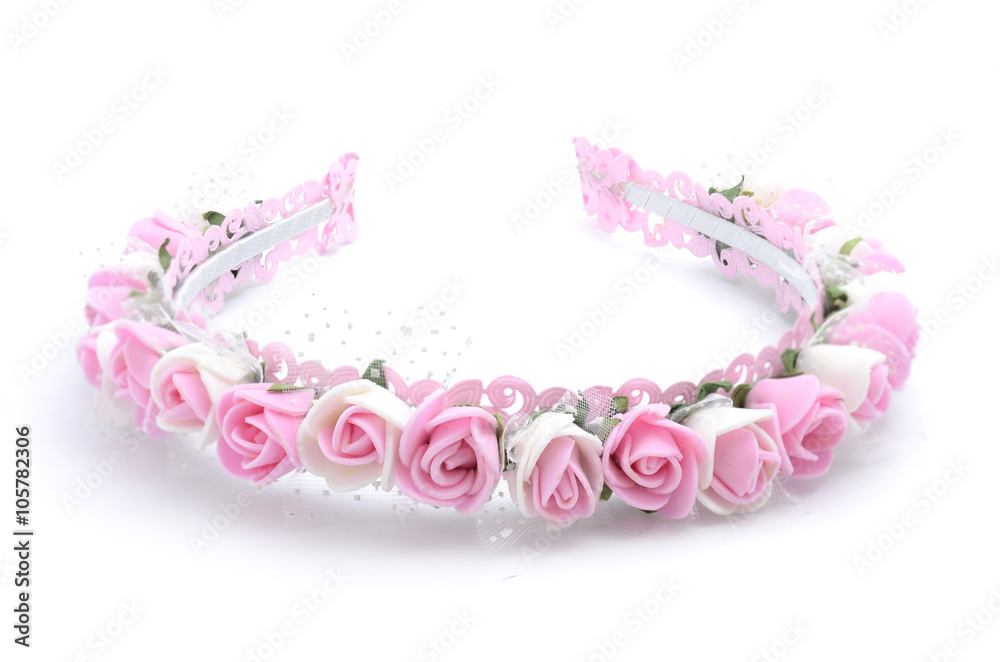 wreath with roses isolated