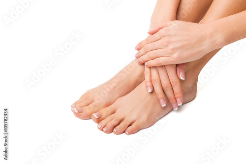 Woman with her feet and hands done