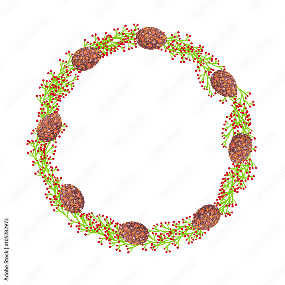 Easter Wreath. Vector illustration for Easter