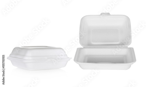 white foam box isolated on white use for multipurpose