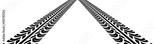 Reifenspuren, Reifenprofile,perspektivisch