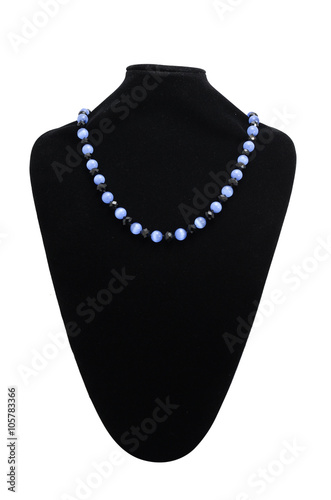 necklace on a mannequin isolated