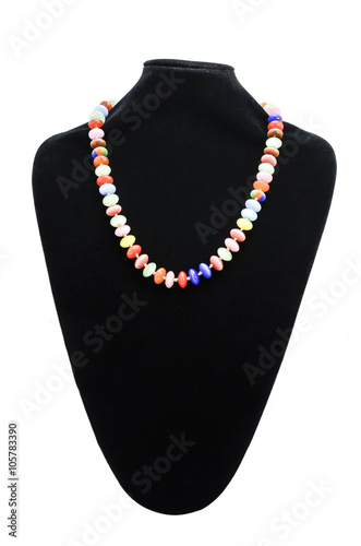 necklace on a mannequin isolated