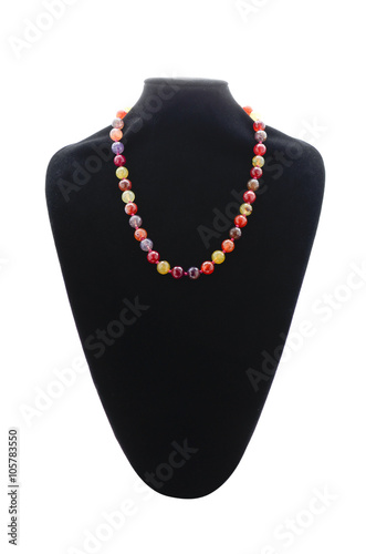 necklace on a mannequin isolated