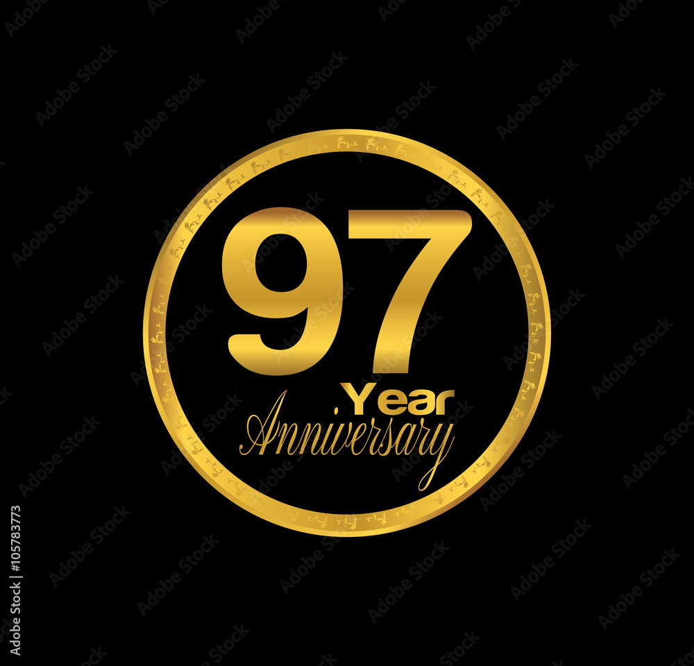 97 anniversary with black golden ring 97 anniversary with black golden ring