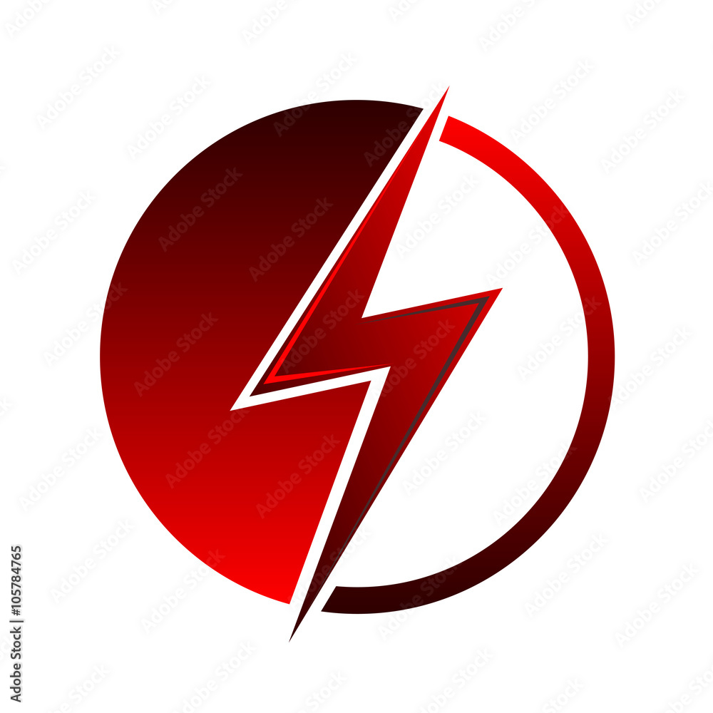 Vector lightning icon. Vector lightning icon.