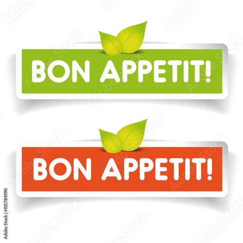 Bon Appetit! label vector