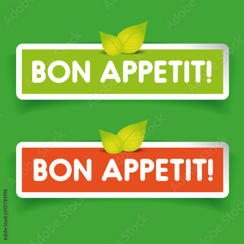 Bon Appetit! label vector
