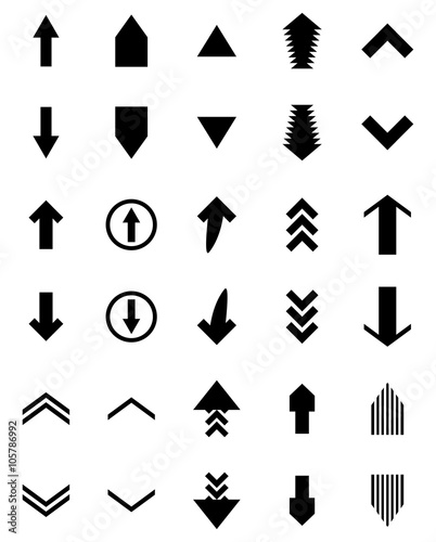 Arrow black up and down, upload download