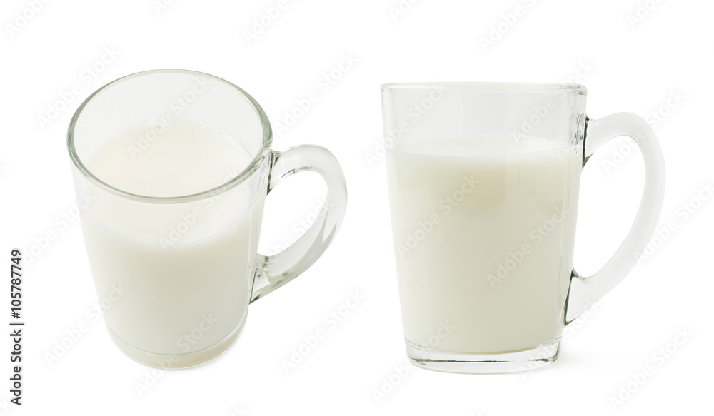 Glass mug filled with milk isolated Glass mug filled with milk isolated