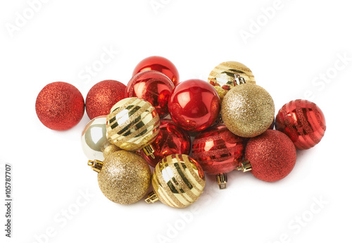 Pile of decorational Christmas balls