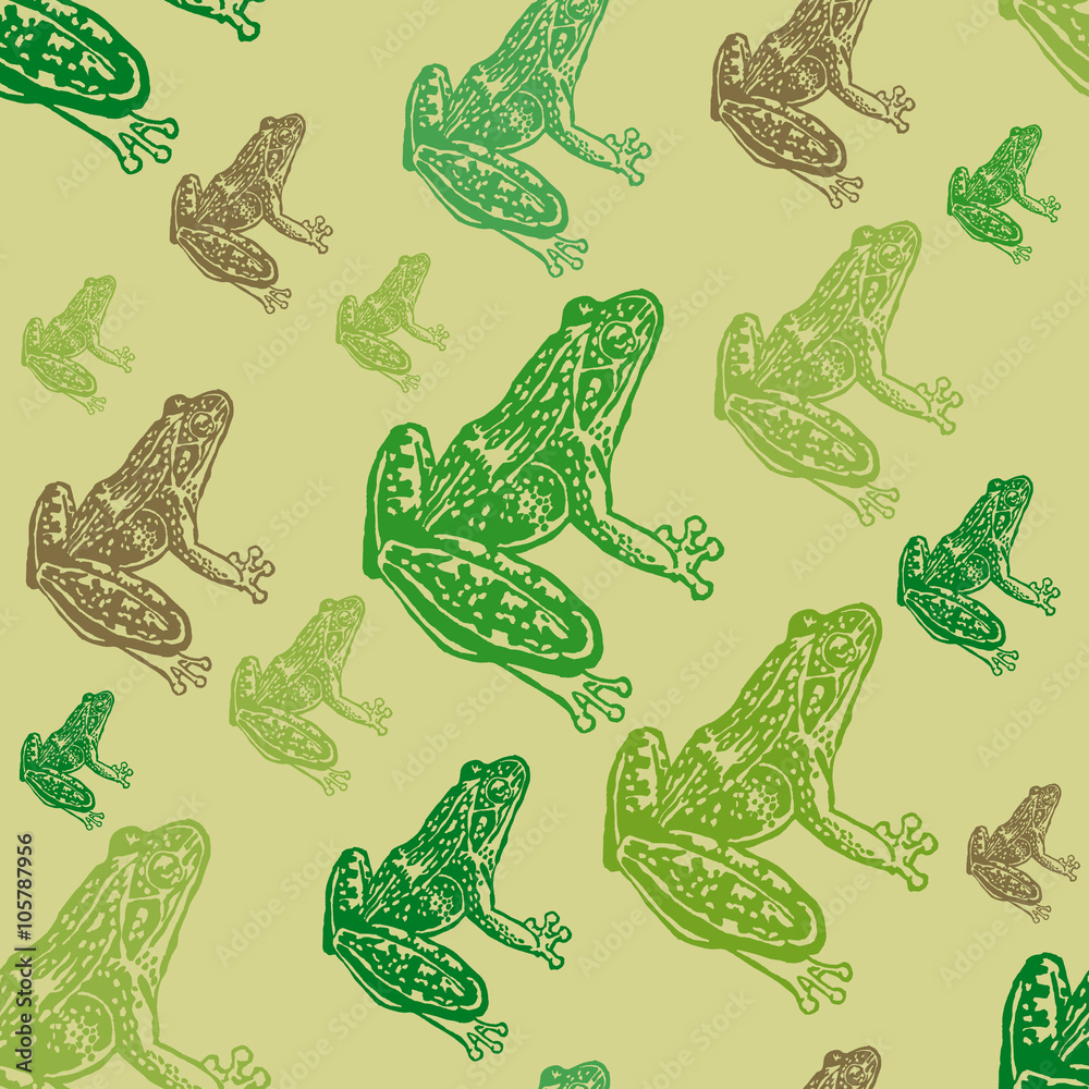 Obraz premium Vector illustrated seamless animal pattern.