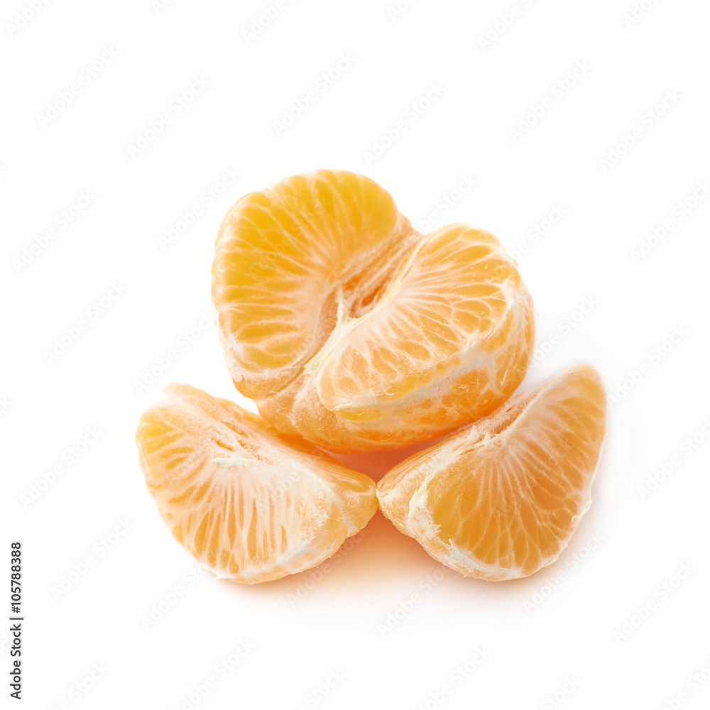 Peeled tangerine isolated Peeled tangerine isolated
