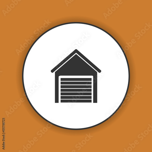 Garage icon. Modern design flat style icon