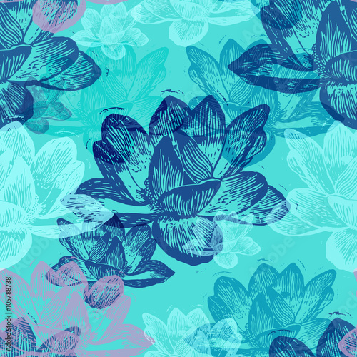 Vector illustrated seamless floral pattern.