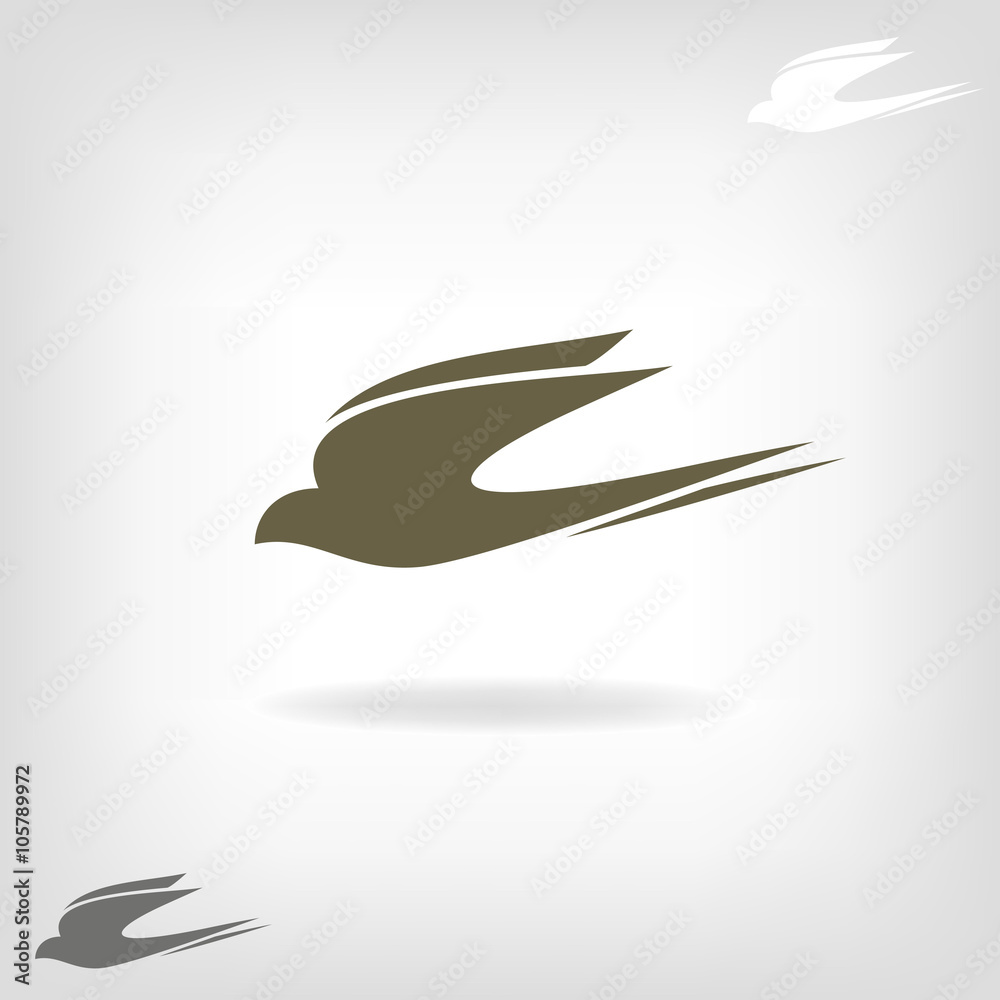 Stylized silhouette swallow 