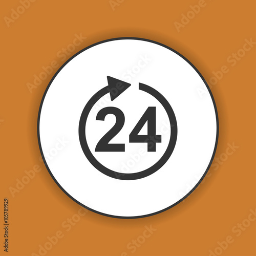 clock hours icon. Flat vector icon