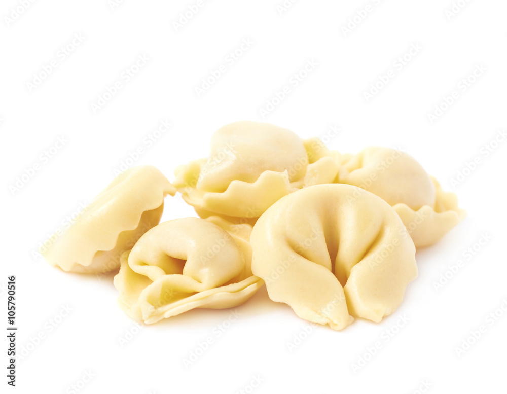Pile of multiple ravioli isolated Pile of multiple ravioli isolated