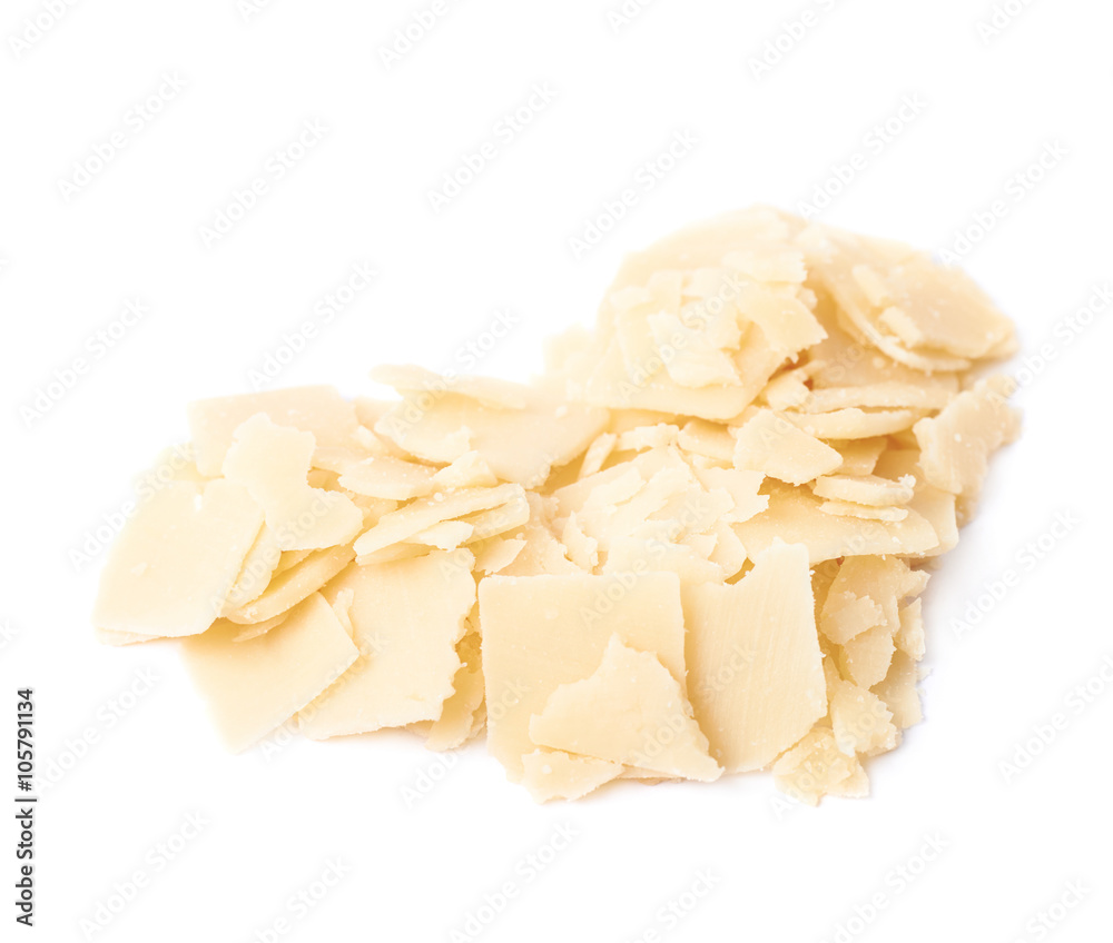 Heart made of parmesan flakes