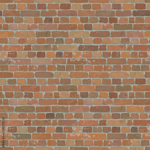 Brick wall. Endless texture, web page background. Vector seamless pattern.