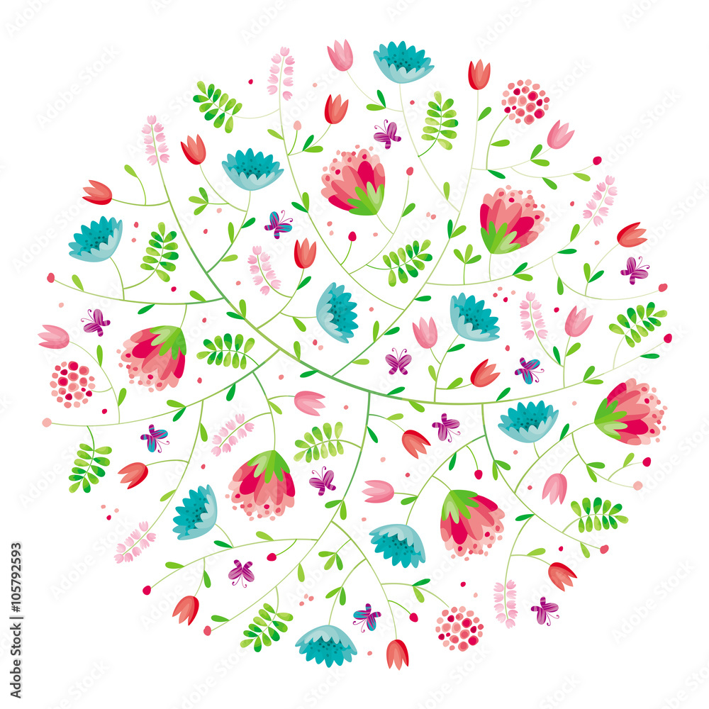 Flower round composition