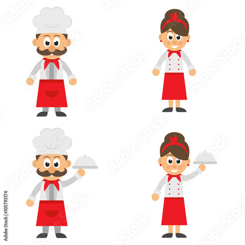 cartoon chef set