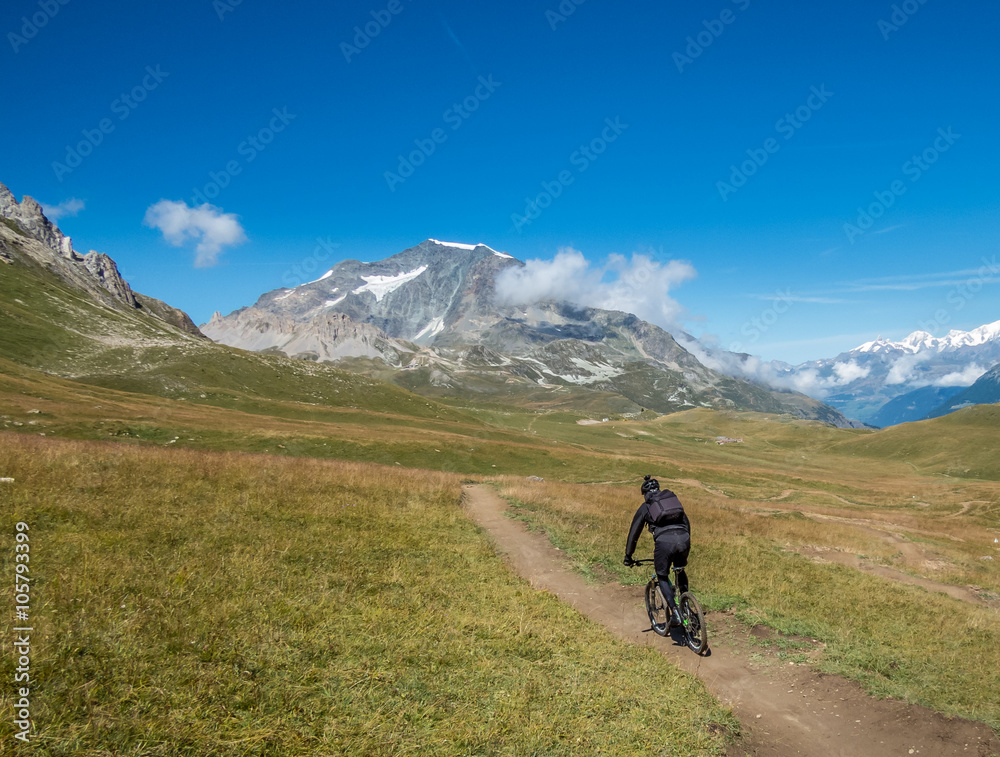 Mountain biking through some scenic mountain roads