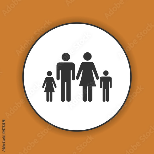 family icon. Flat design style eps 10.