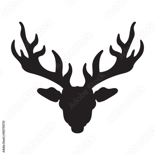 Deer head with horns