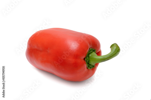 red paprika isolated on white background