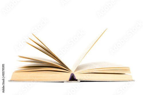 The book on a white background close up