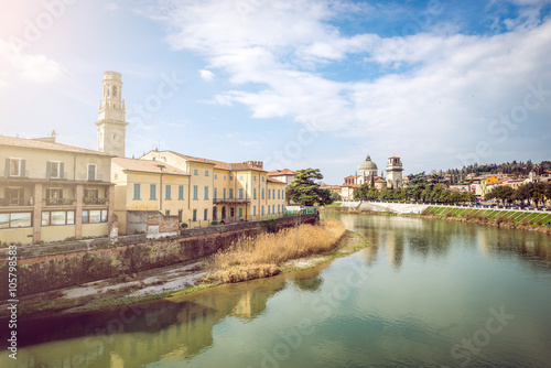 Verona river cityscape, Italy © Alen Ajan