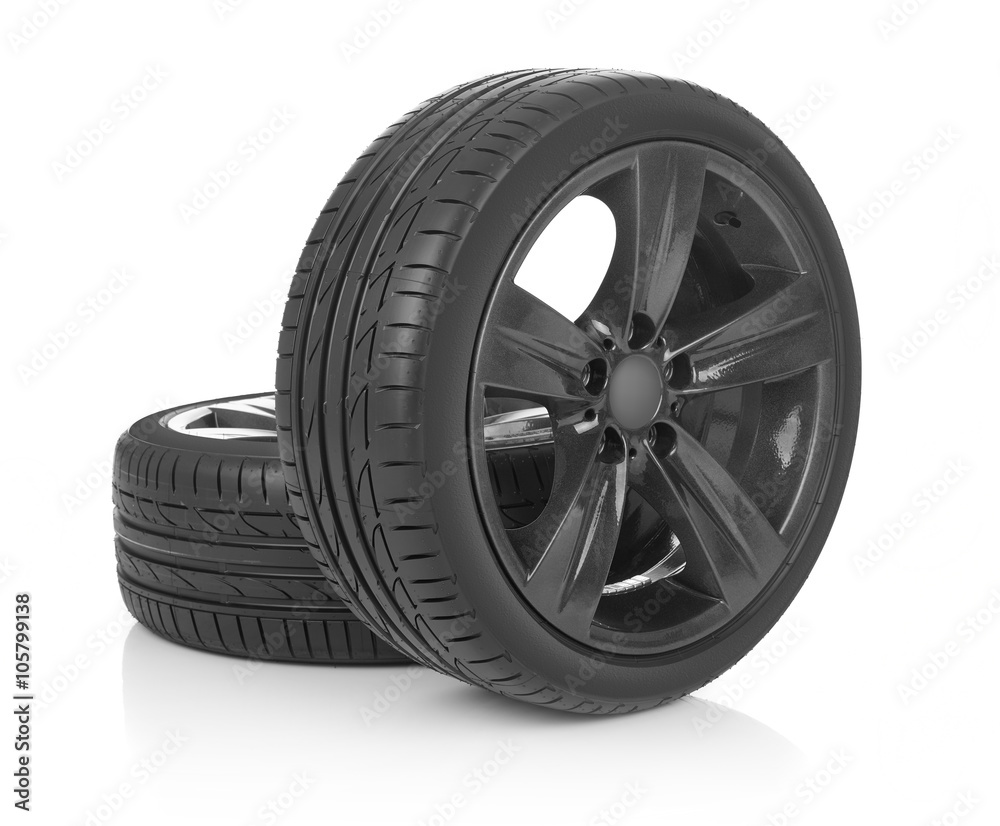 Fototapeta premium Car wheels