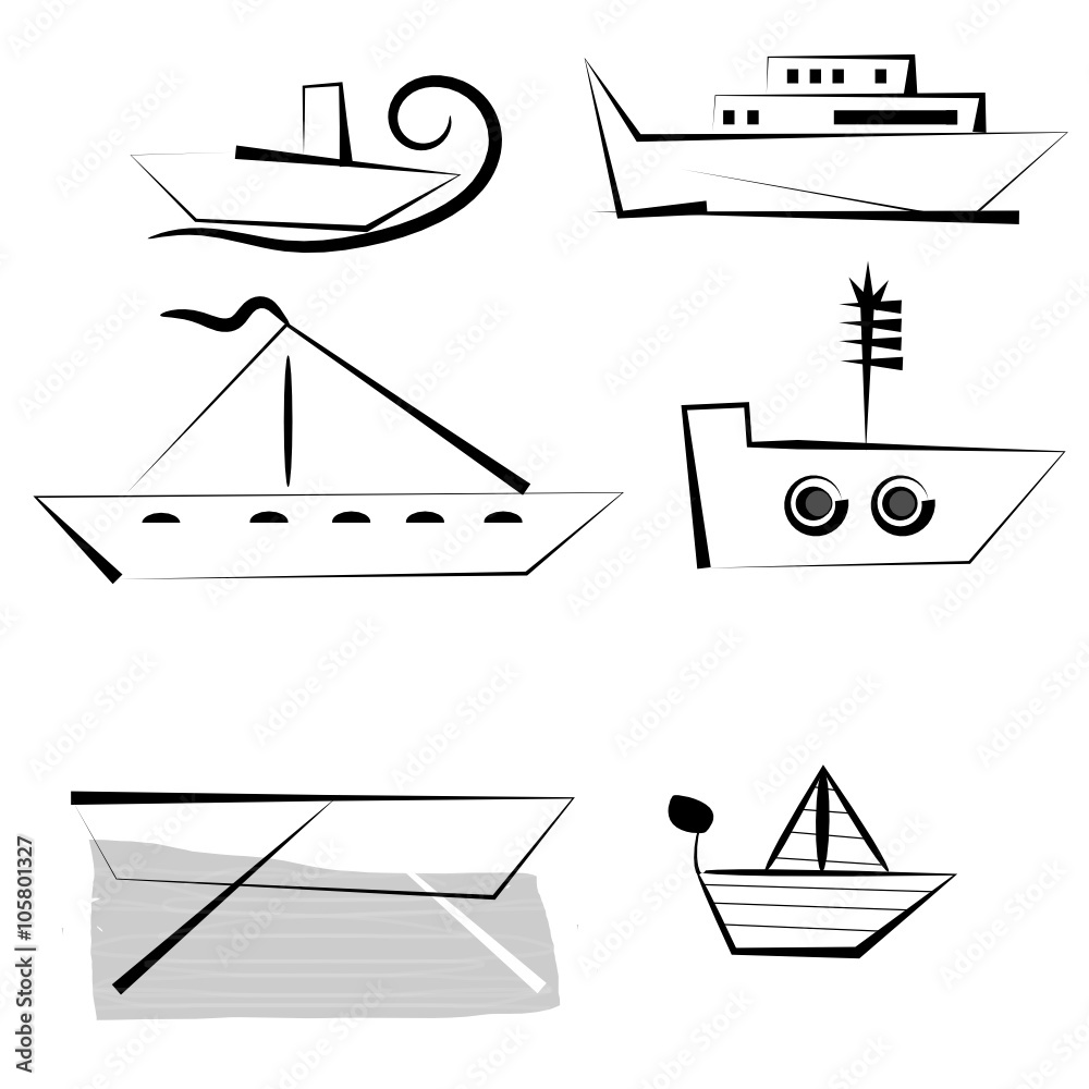 Barcos de diferentes tipos