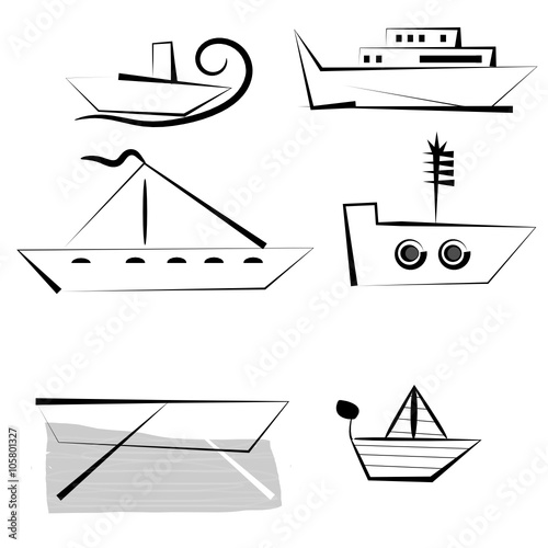 Barcos de diferentes tipos