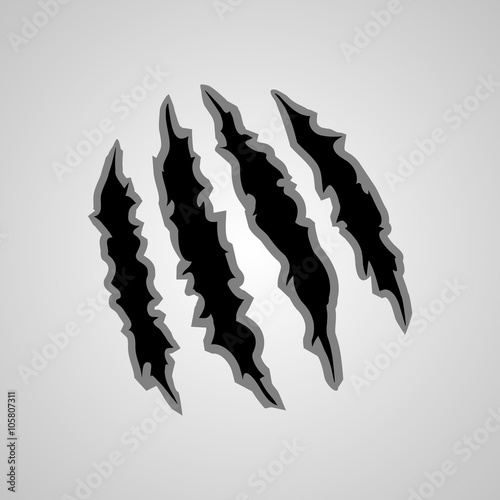 Monster claw marks.