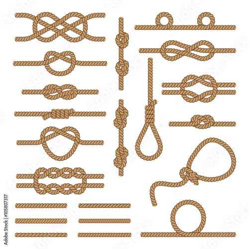 Set brown ropes. photo