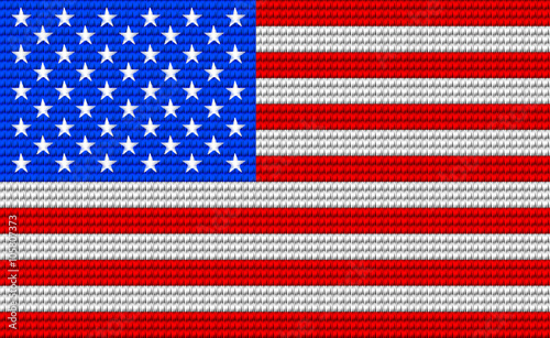USA flag embroidery design pattern