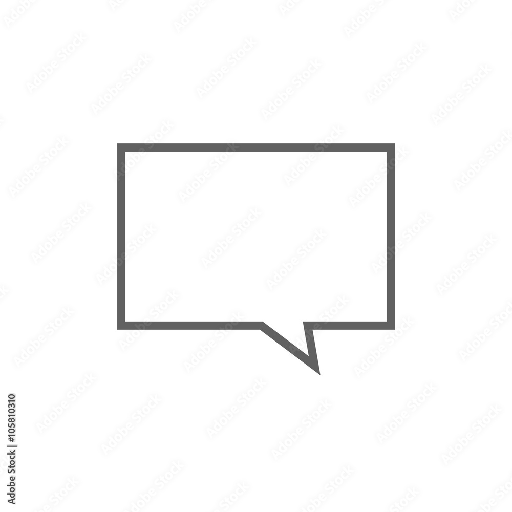 Empty speech square line icon. Empty speech square line icon.