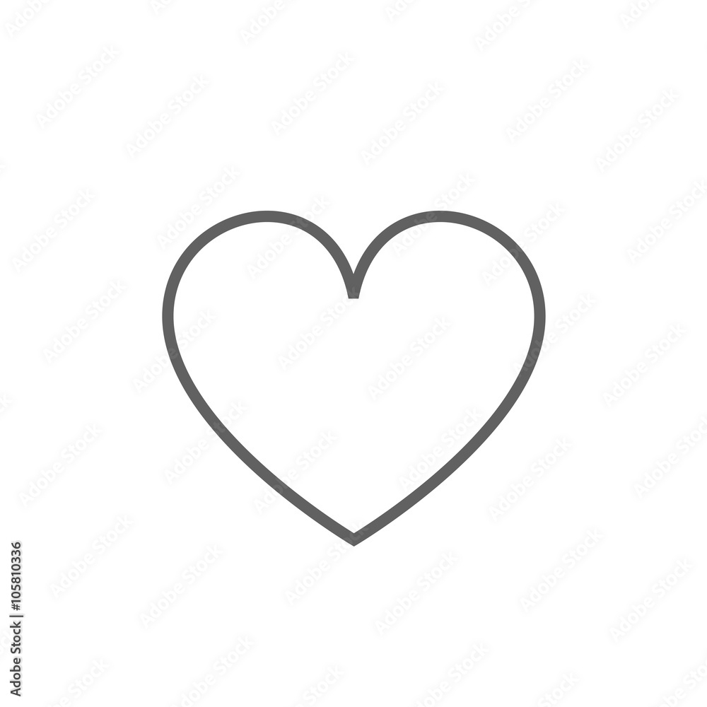 Heart sign line icon.