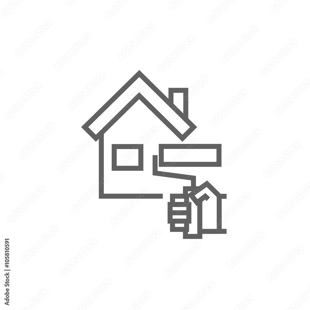 House painting line icon.