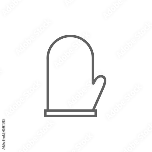 Kitchen glove line icon.
