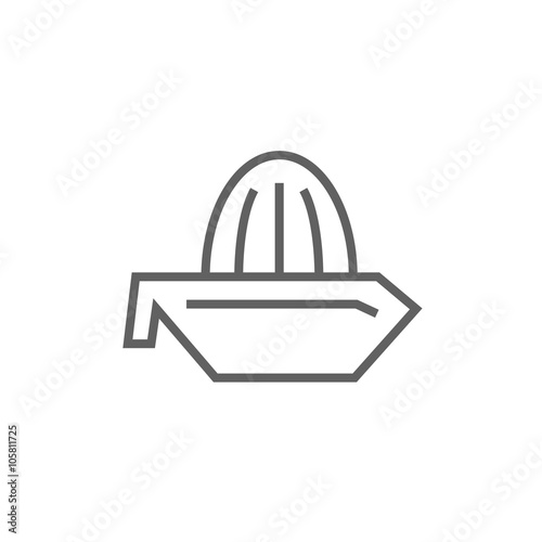 Lemon squeezer line icon.